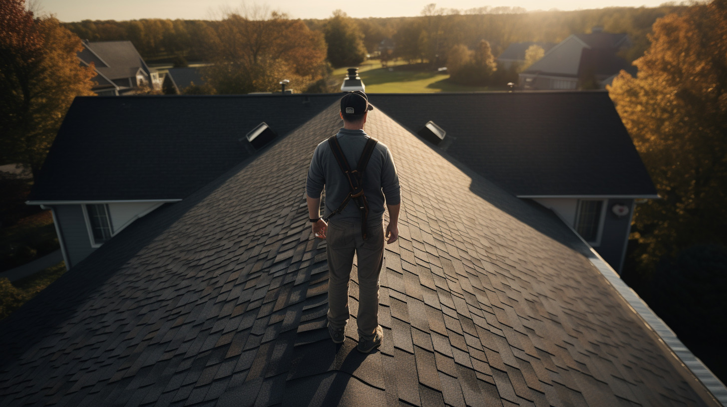 aerial_shot_of_a_roofer_standing_on_a_large_roof
